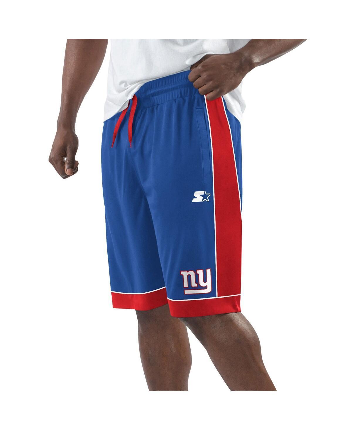 Mens Starter Royal/Red New York Giants Fan Favorite Fashion Shorts Product Image