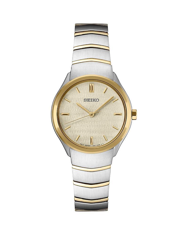 Seiko Womens Essentials Gold-Tone Stainless Steel Bracelet Watch 30mm Product Image