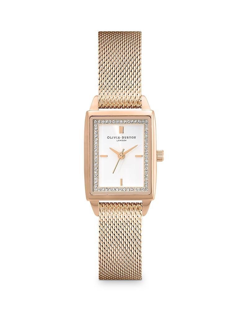 Olivia Burton Classics Rectangular Mesh Strap Watch, 20mm Product Image