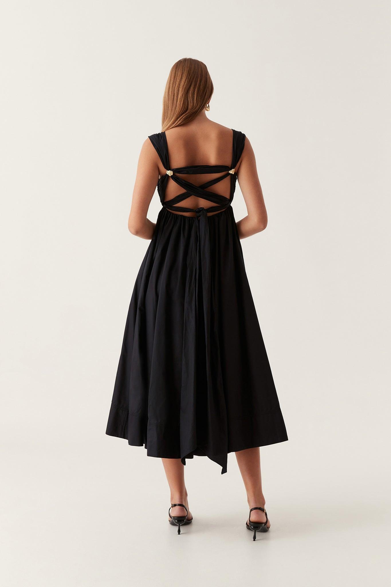 Nova Tie Back Midi Dress Product Image