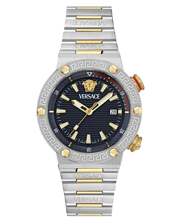 Mens Greca Logo Diver Stainless Steel Bracelet Watch/43MM Product Image