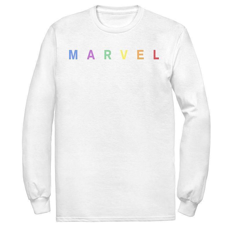 Mens Marvel Rainbow Logo Graphic Tee Product Image