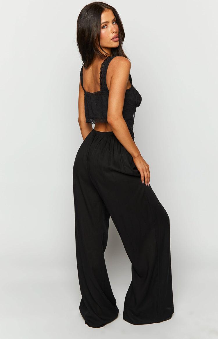 Cici Black Drawstring Pants Product Image