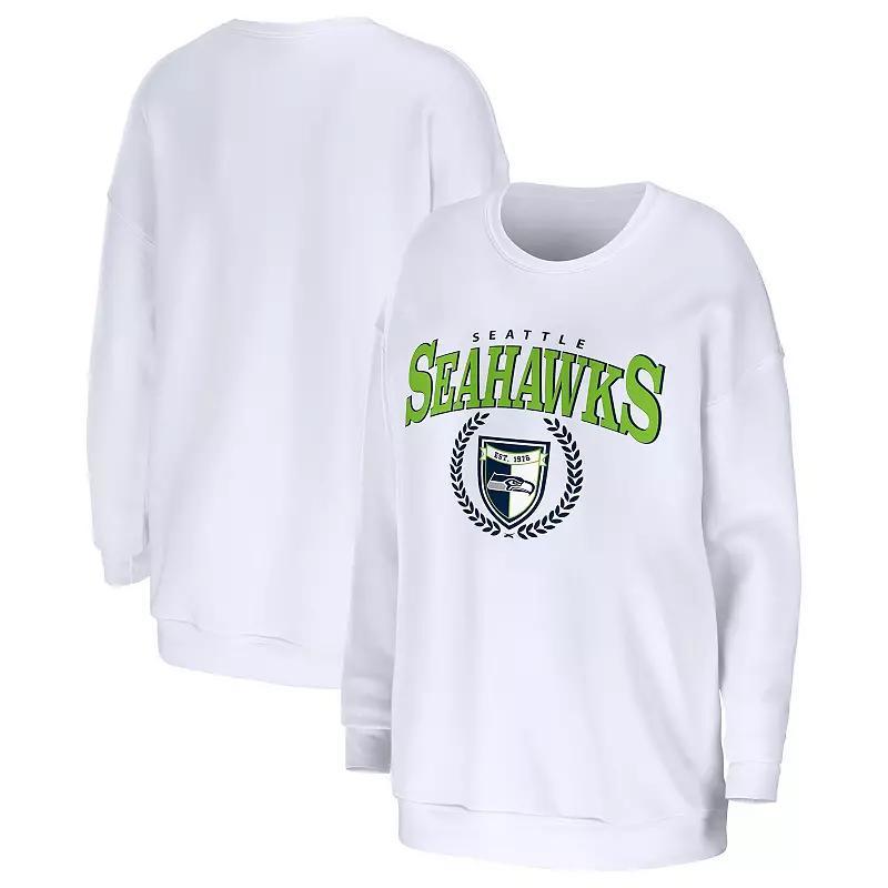 Womens WEAR by Erin Andrews Seattle Seahawks Oversized Pullover Sweatshirt Product Image