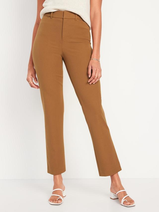 High-Waisted Pixie Straight Ankle Pants for Women Product Image