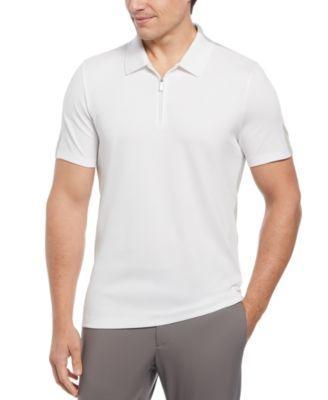 Men's Classic-Fit Stretch Split Colorblocked 1/4-Zip Polo Shirt Product Image