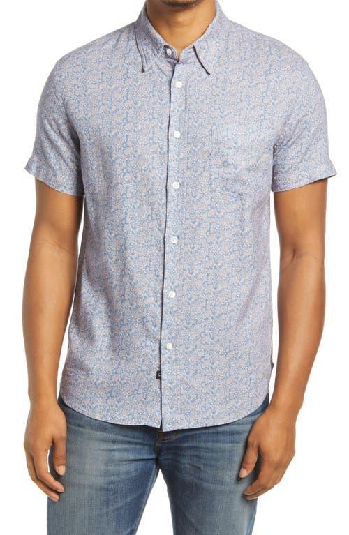 Rails Carson Floral Short Sleeve Linen Blend Button-Up Shirt Product Image