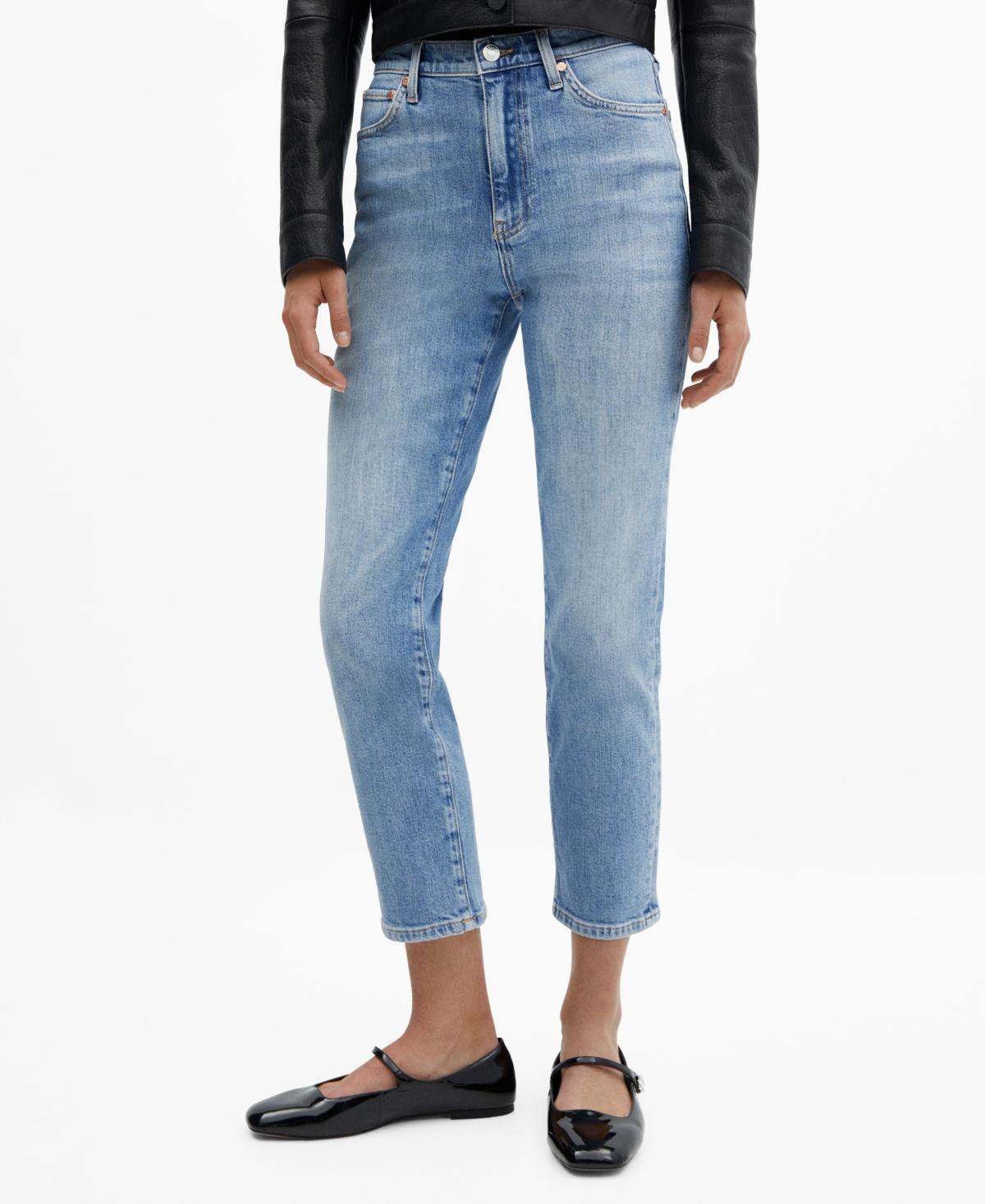 Mango Womens Slim Cropped Jeans product image