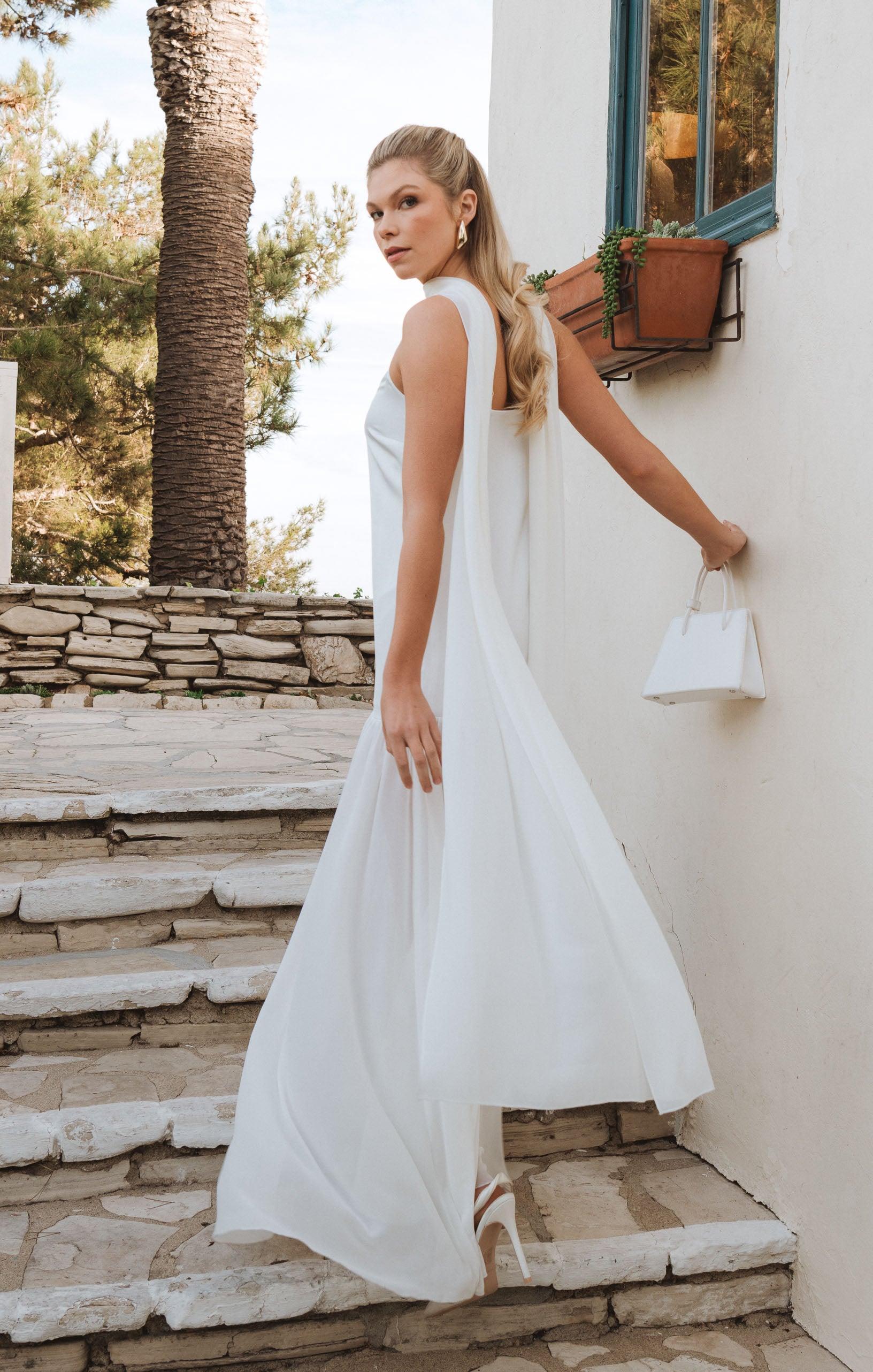 Dalia Maxi Dress ~ Ivory Luxe Satin Product Image