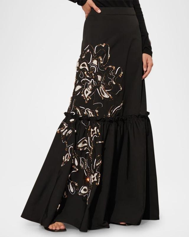 Jordan Crystal Tiered Maxi Skirt Product Image