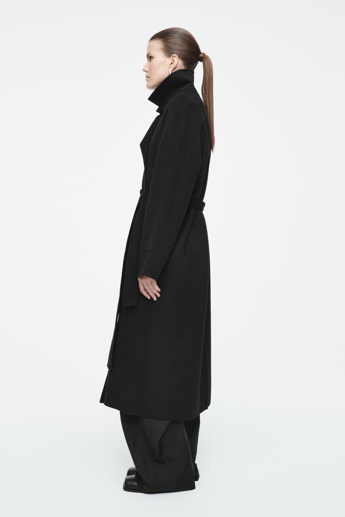 BELTED DOUBLE-FACED WOOL COAT Product Image