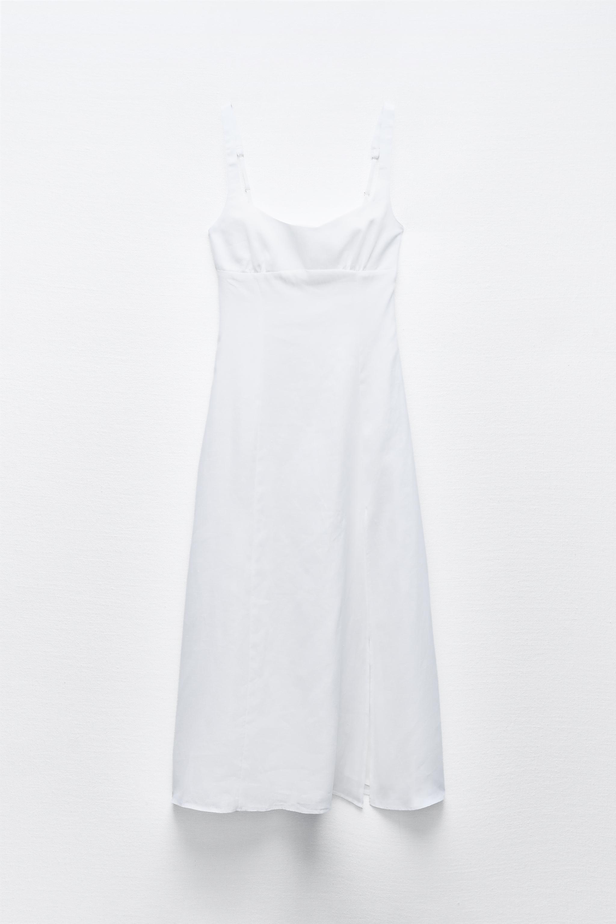 100% LINEN MIDI DRESS Product Image