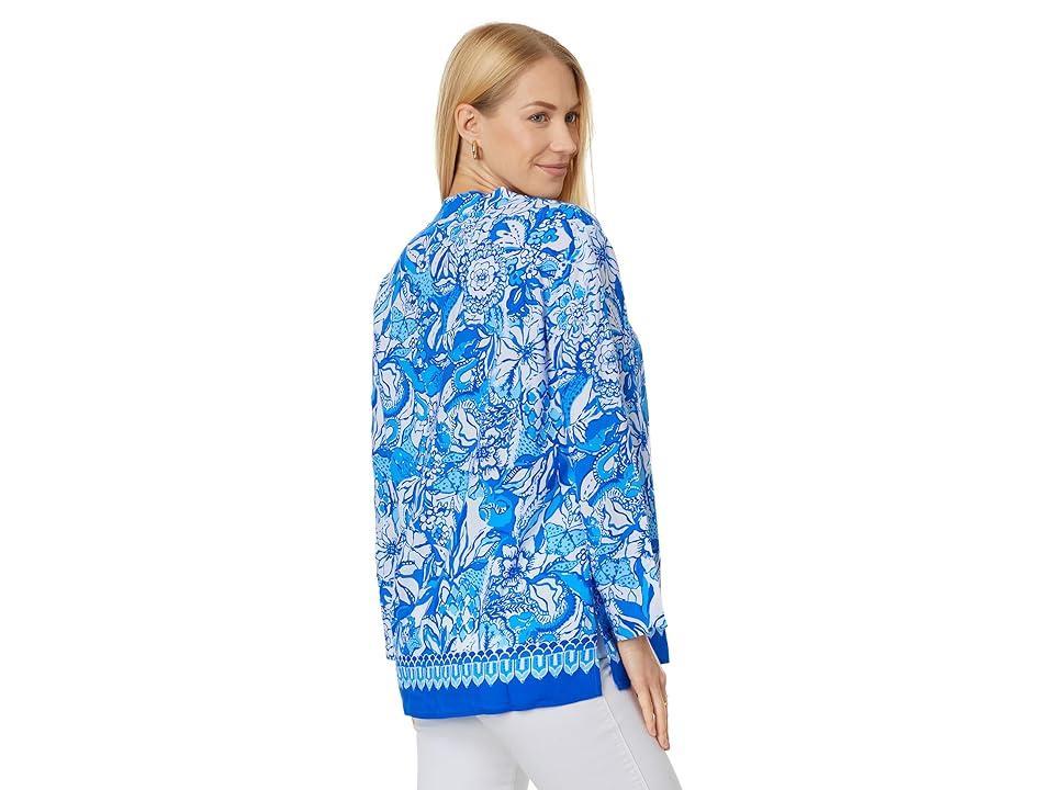 Lilly Pulitzer Luna Bay Tunic Tang Flocking Fabulous Engineered Tunic) Women's Clothing Product Image