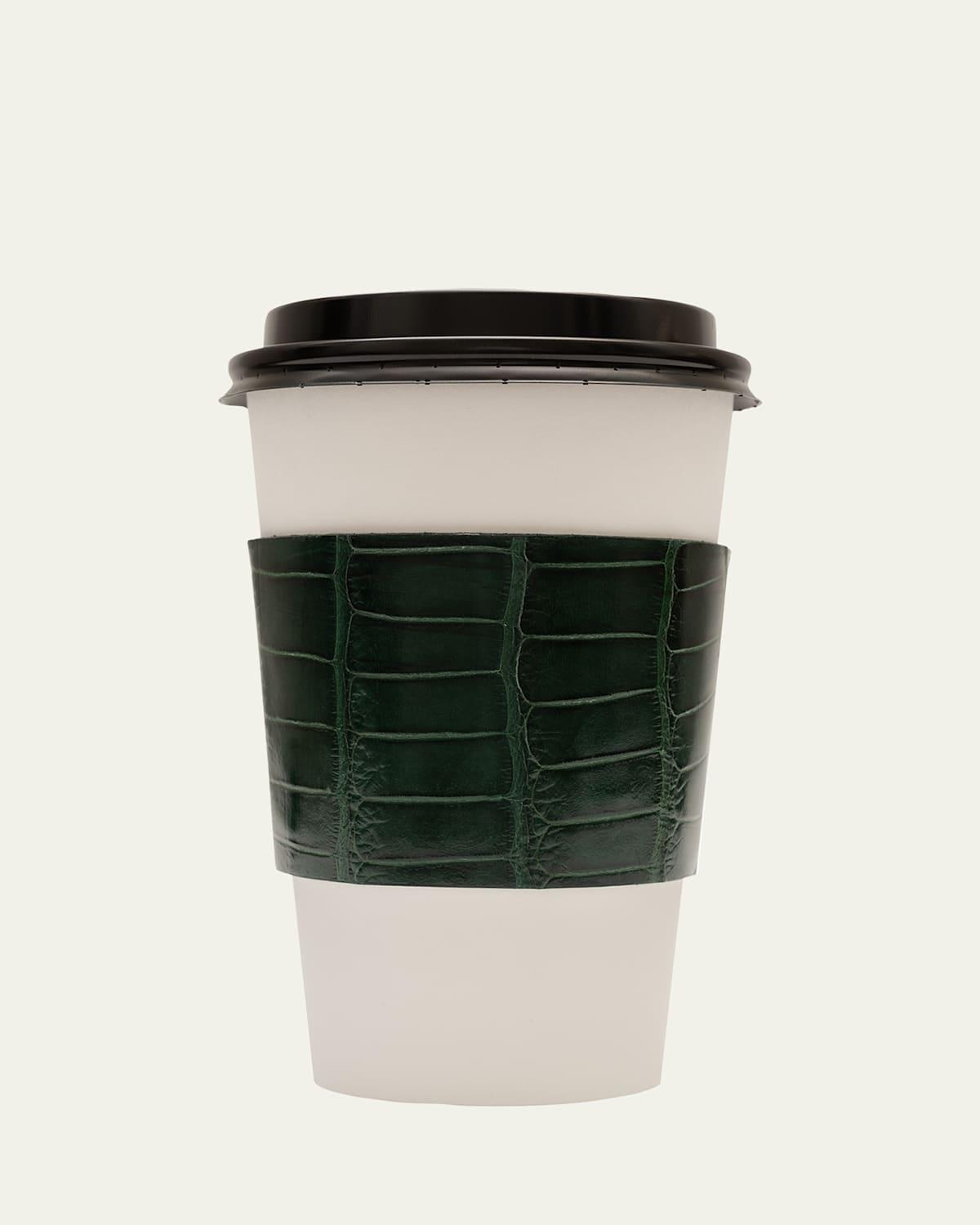 Mens Glazed Alligator Leather Cup Sleeve Product Image