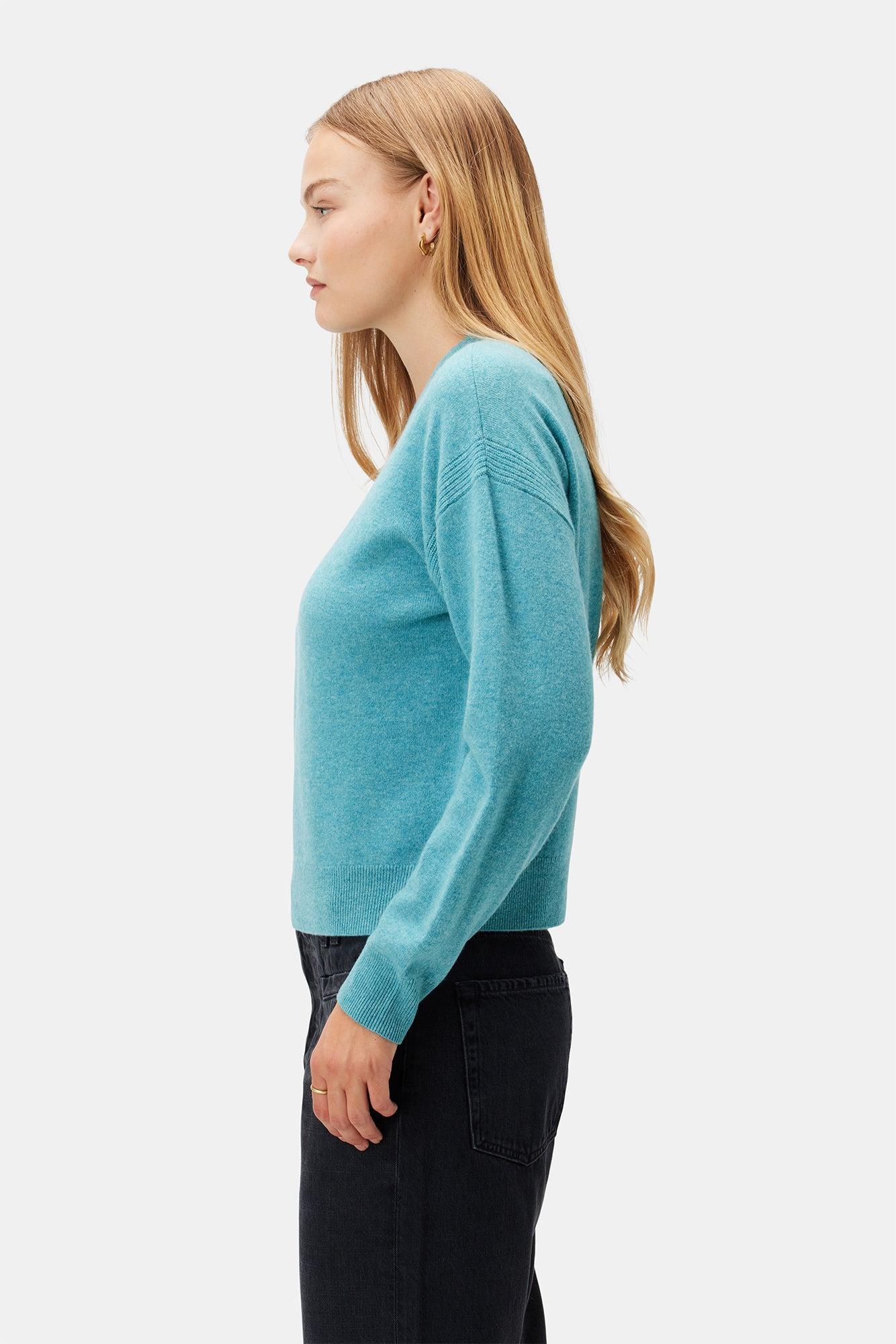 Pearl Cashmere Sweater - Aegean Product Image