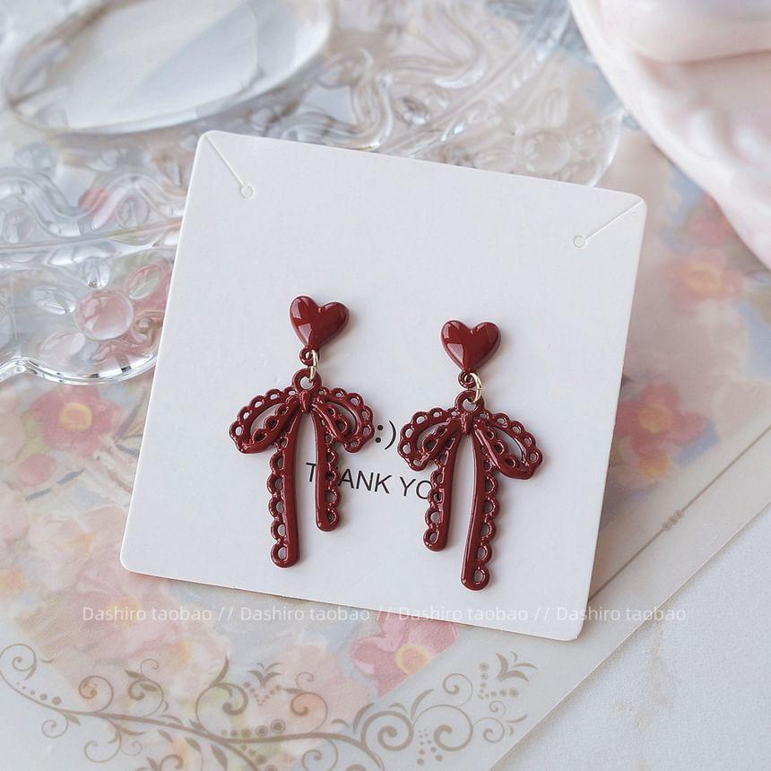 Plain Ear Stud / Bow Drop Earring / Clip-On Earring Product Image