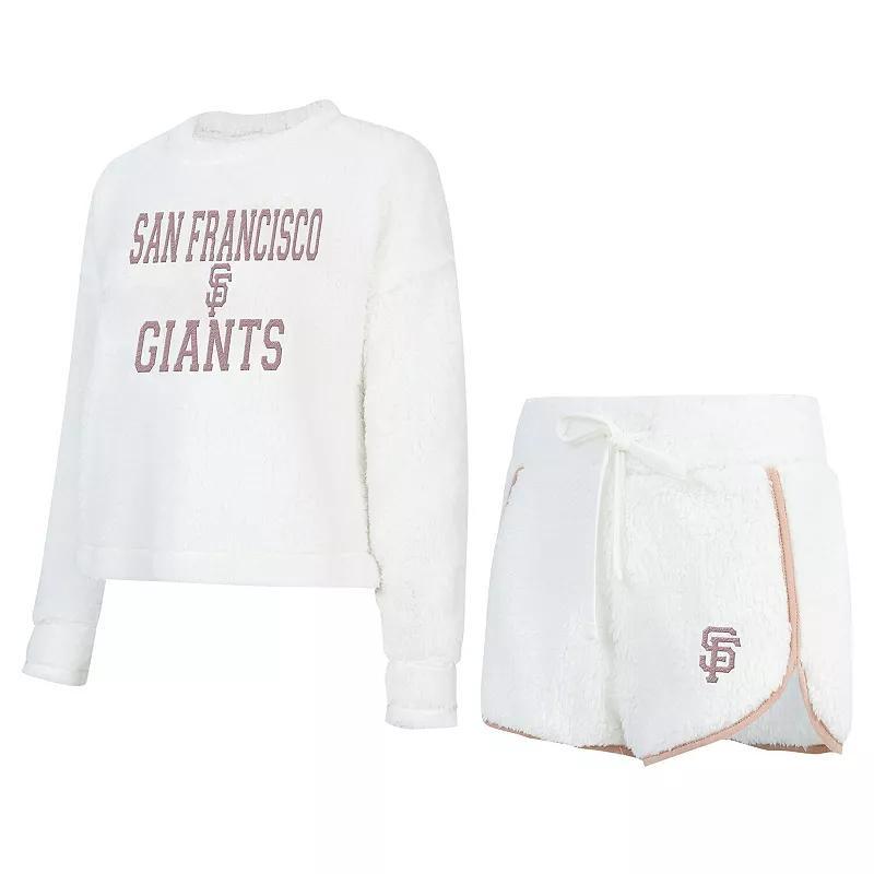 Womens Concepts Sport San Francisco Giants Painter Sherpa Long Sleeve T-Shirt & Short Set product image