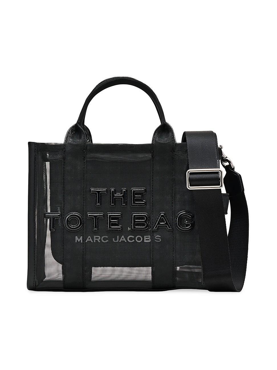 Marc Jacobs The Mesh Small Tote Bag (Blackout) Tote Handbags Product Image