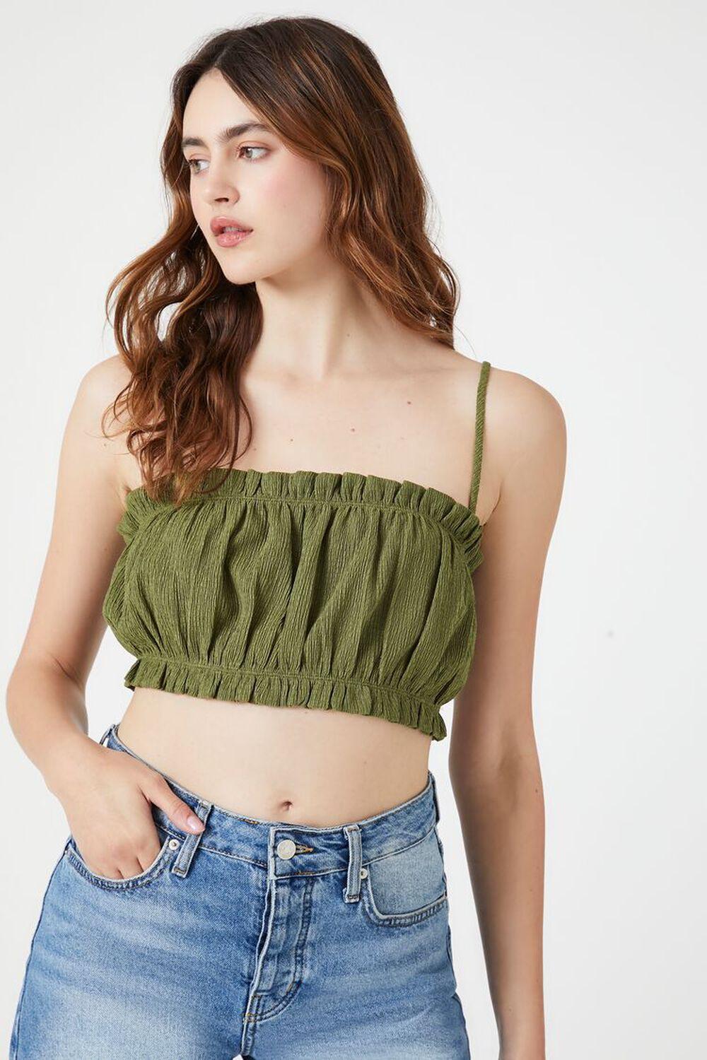 Ruffle-Trim Cropped Cami | Forever 21 Product Image