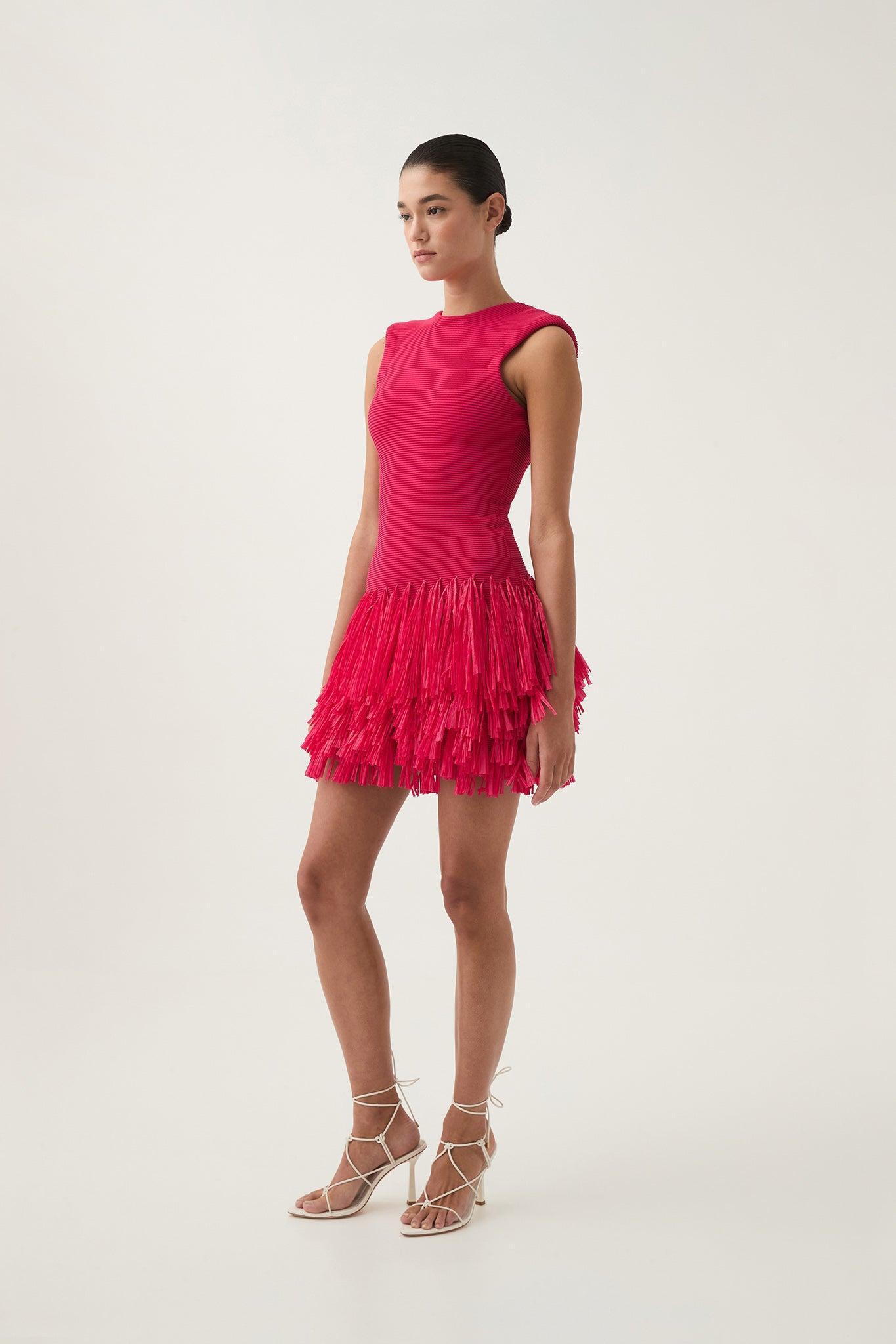 Rushes Raffia Knit Mini Dress Product Image