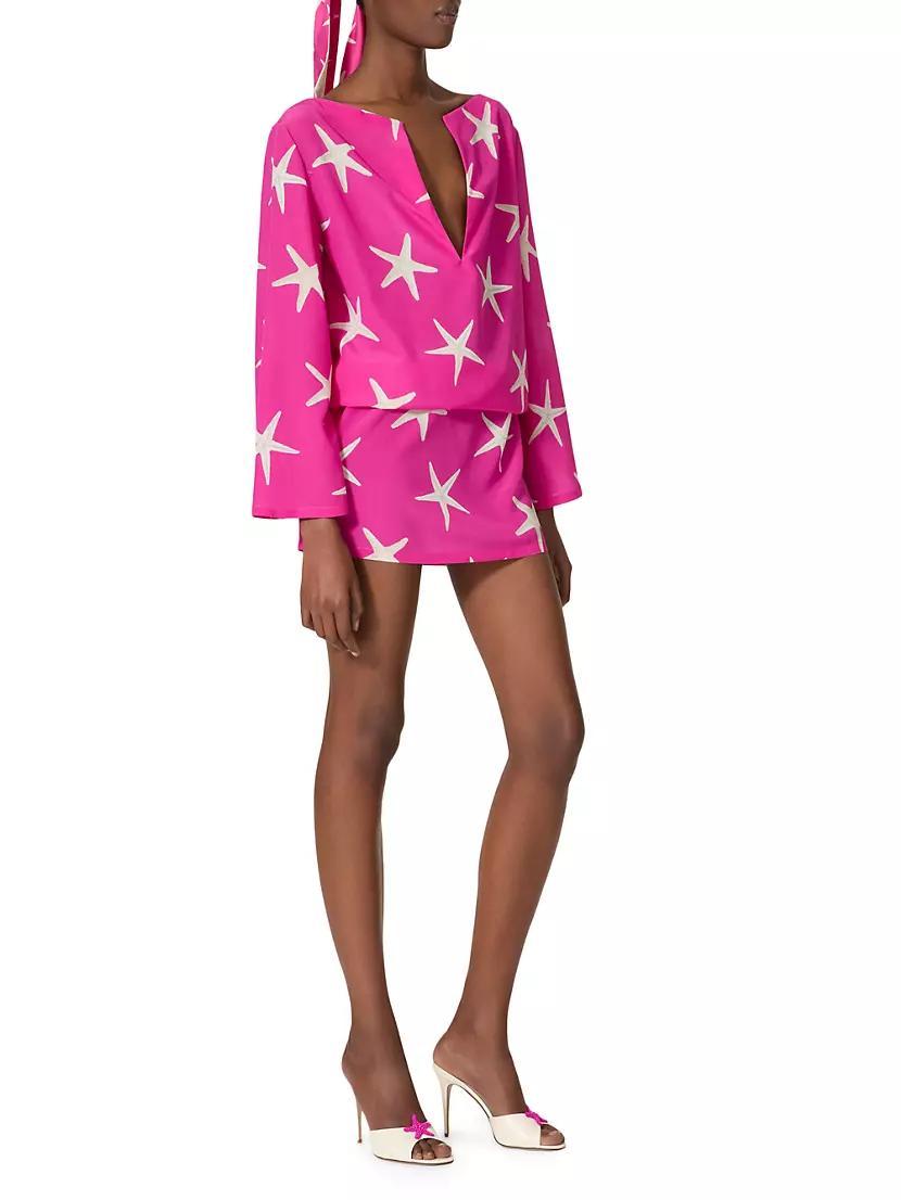 Starfish Crepe De Chine Short Dress Product Image