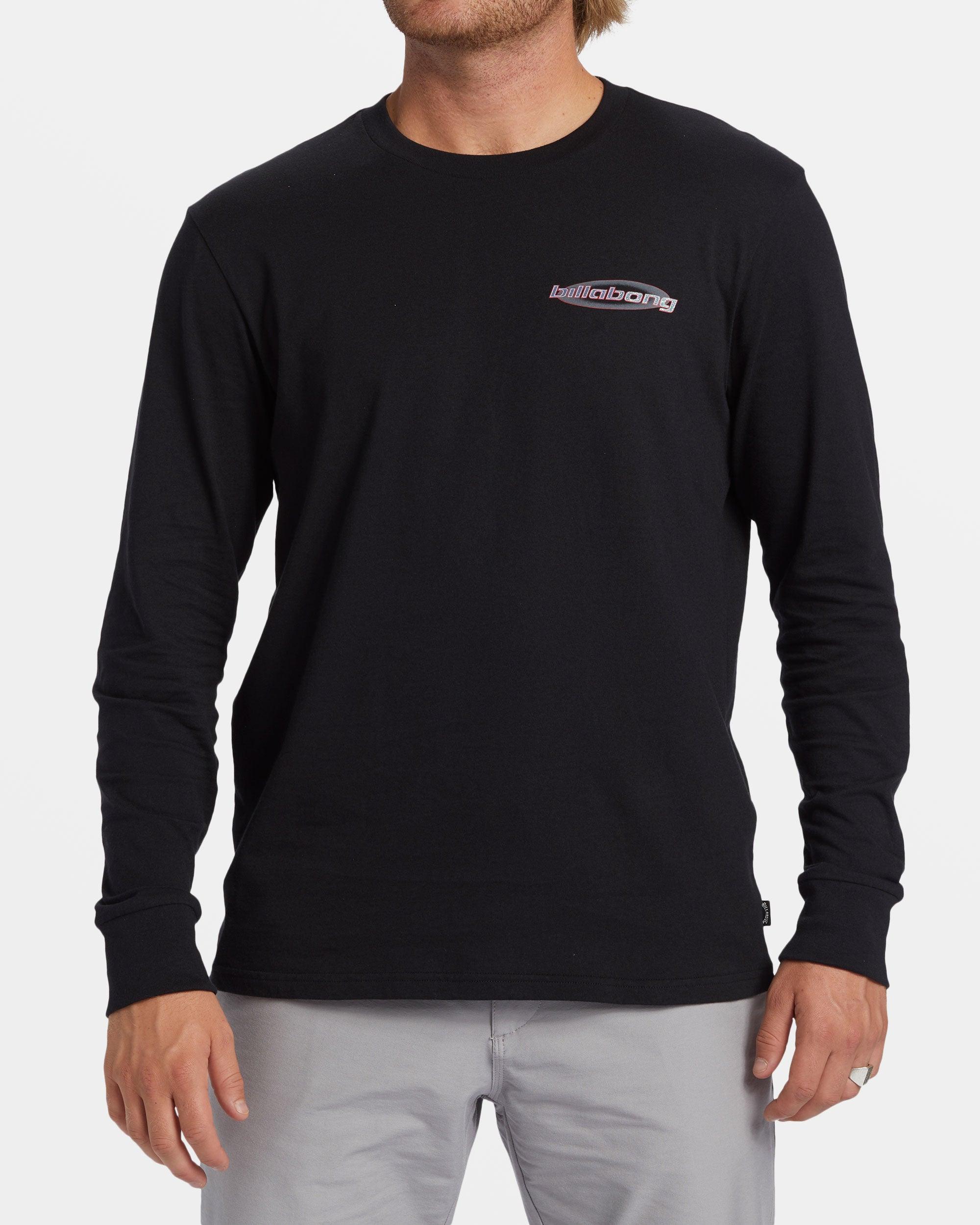 Walled Long Sleeve T-shirt - Black Male Product Image