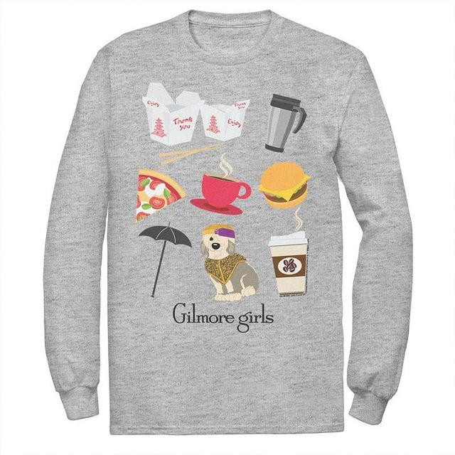 Mens Gilmore Girls Tv Icon Jumble Long Sleeve Crew T-shirt Product Image