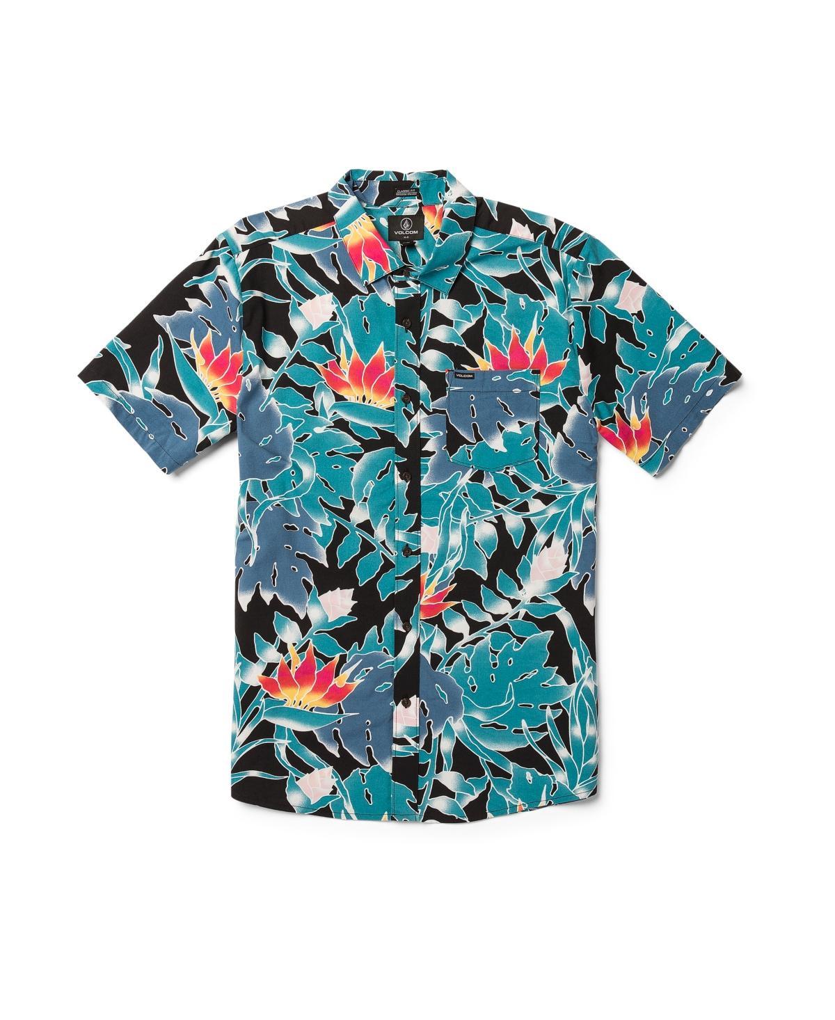 Volcom Mens Leaf Pit Floral Short Sleeve Shirt Product Image