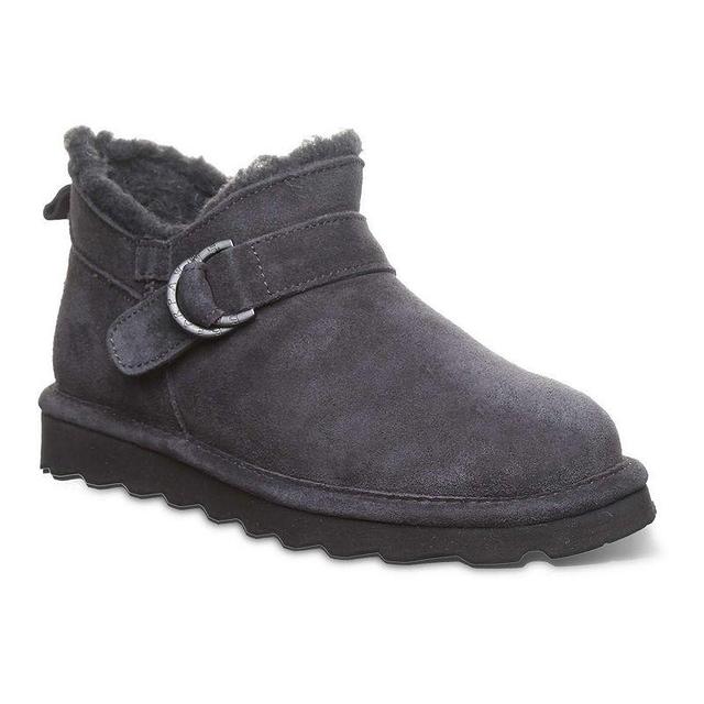 Bearpaw Shorty Buckle Womens Suede Winter Boots Grey Product Image