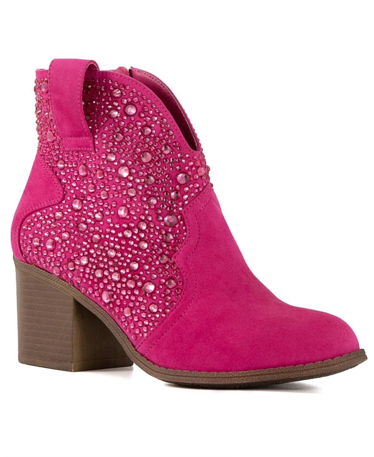 sugar Comet Womens Rhinestone Ankle Boots Product Image