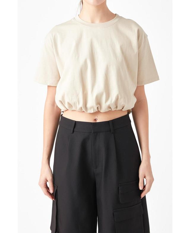 Womens Cropped Top with Elastic Band Product Image