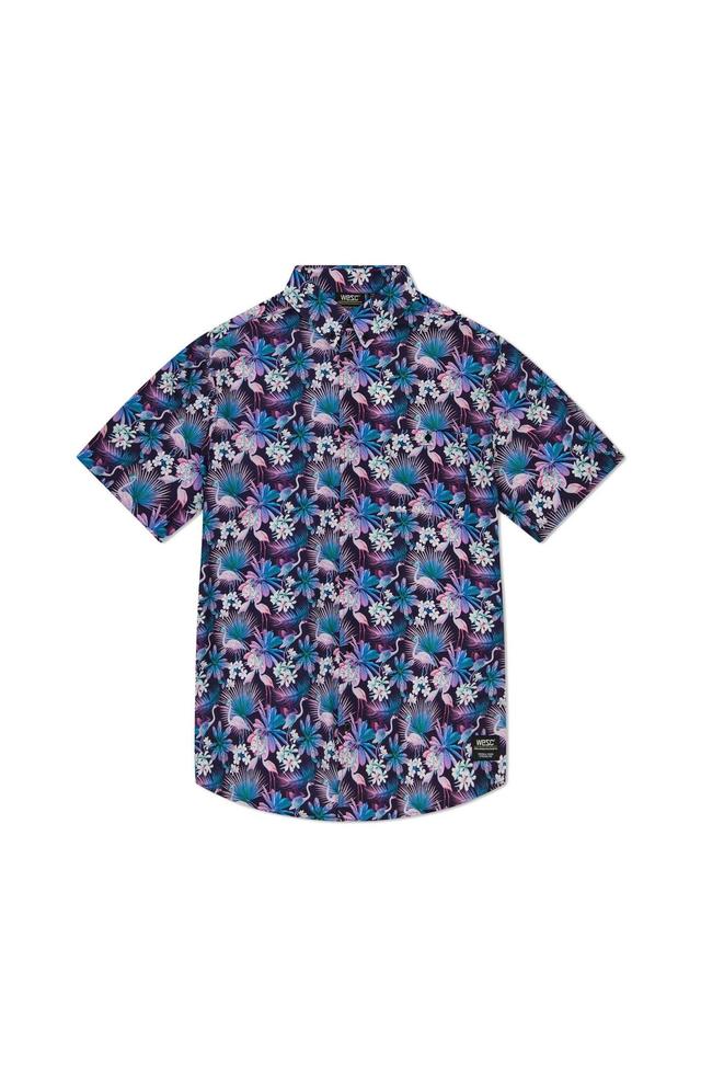 WeSC America Inc Mens Oden Neon Flower AOP Camp Shirt - Product Image