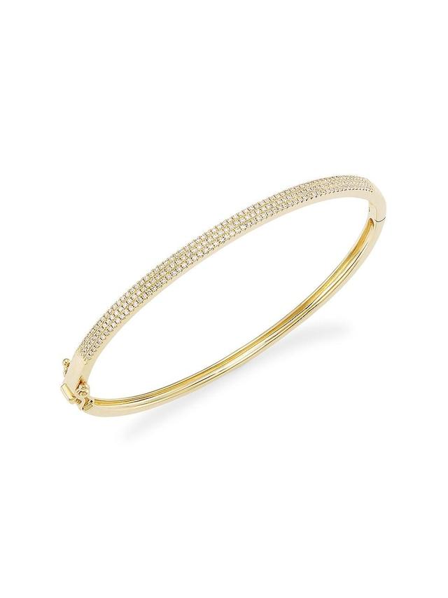 Womens 14K Yellow Gold & 0.52 TCW Diamond Bangle Product Image