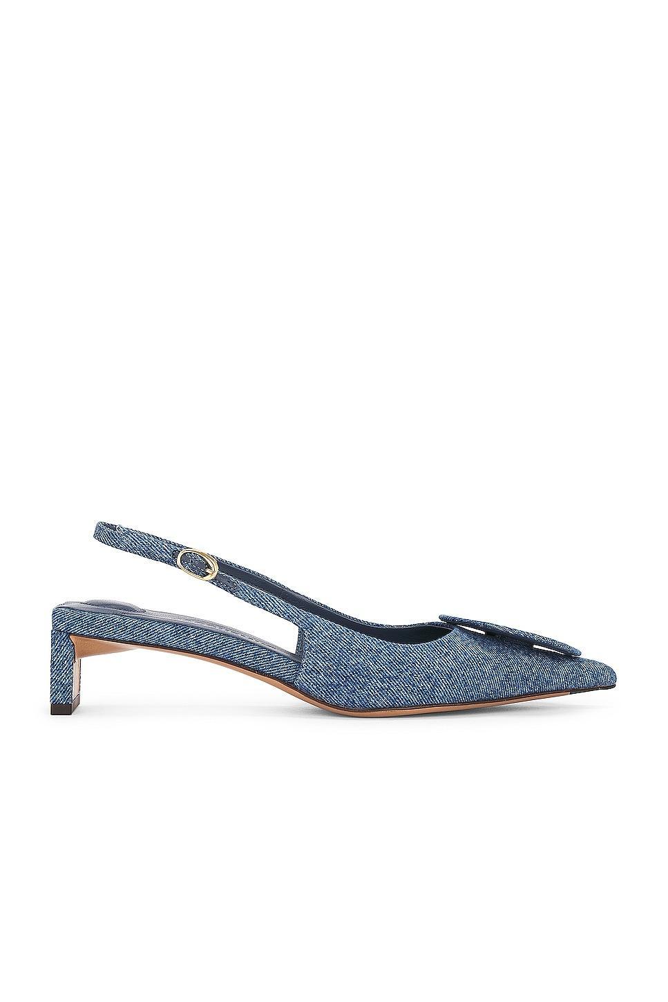 JACQUEMUS Les Slingbacks Duelo B Blue. (also in 35, 36, 37, 38, 39). Product Image