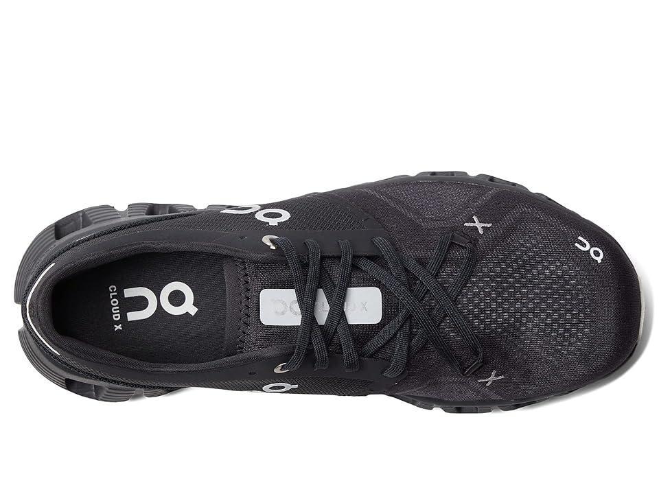 On Womens On Cloud X 3 - Womens Running Shoes Black/Black Product Image