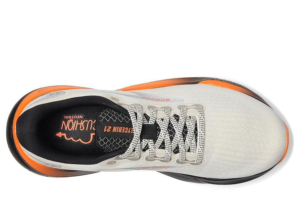 Brooks Glycerin 21 (Ecru/Orange/Black) Men's Shoes Product Image