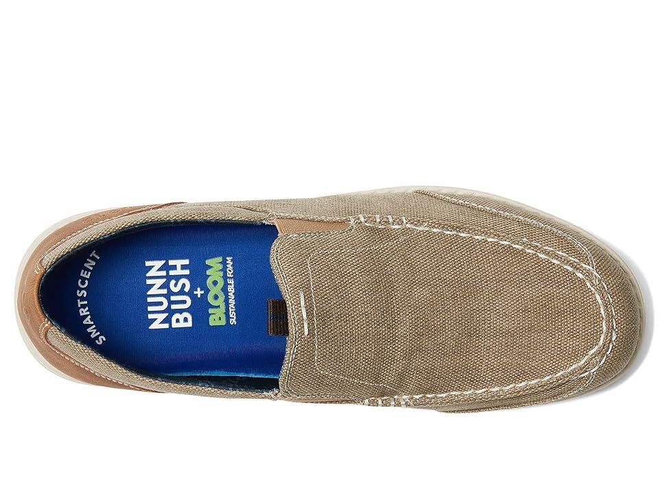 Nunn Bush Brewski Canvas Moccasin Toe Venetian Slip-On (Stone) Men's Shoes Product Image