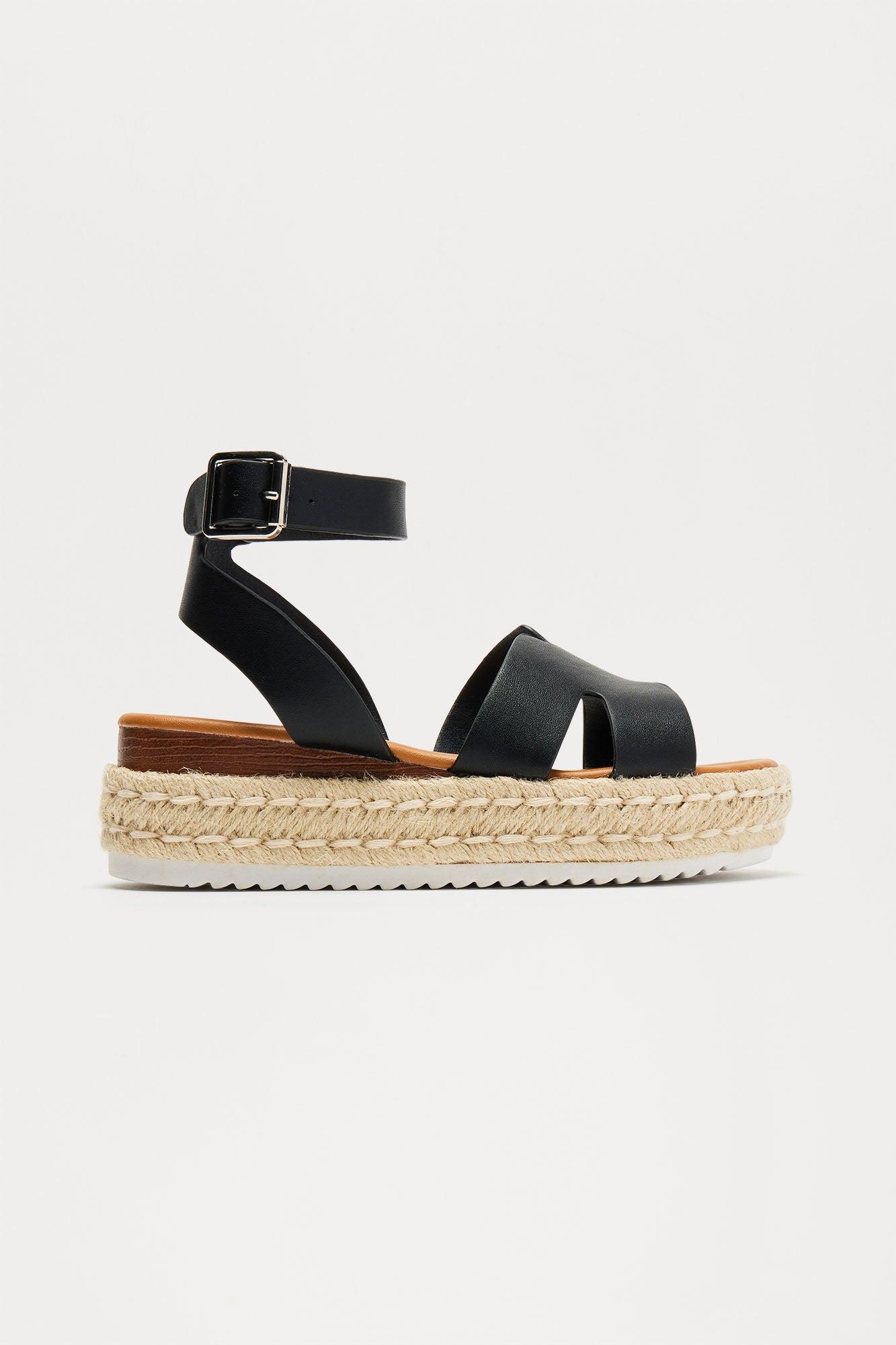 Bianca Platform Sandals - Black Product Image