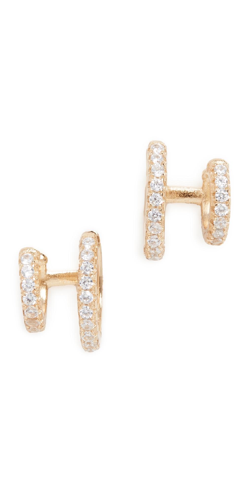 SHASHI Katerina Double Earrings Gold One Size Product Image