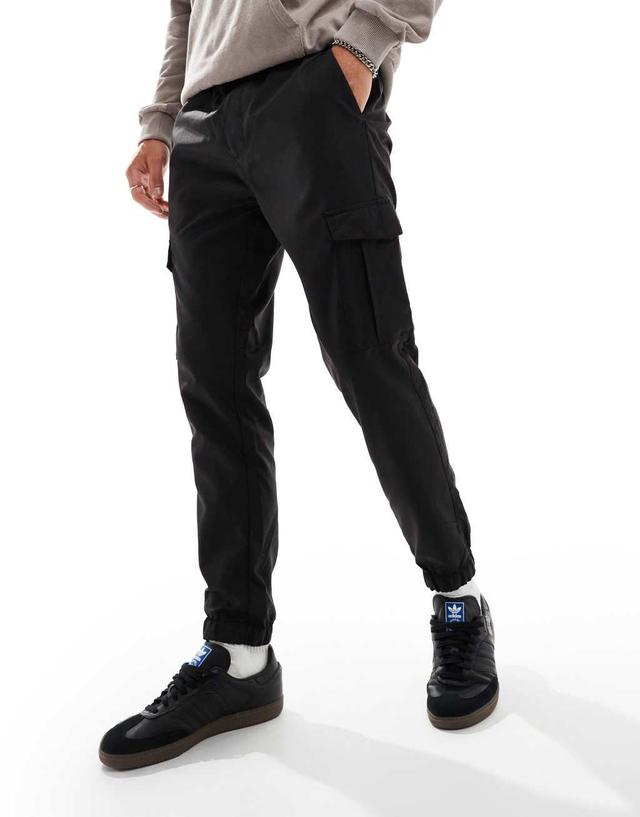 French Connection tech cargo pants in black Product Image