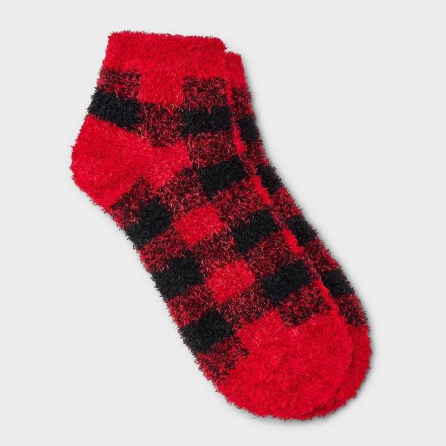 Womens Buffalo Plaid Cozy Low Cut Socks - Auden 4-10 Product Image