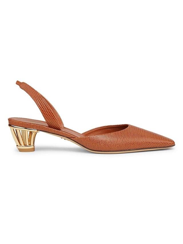 Womens Alyssa 40MM Leather Slingback Pumps Product Image