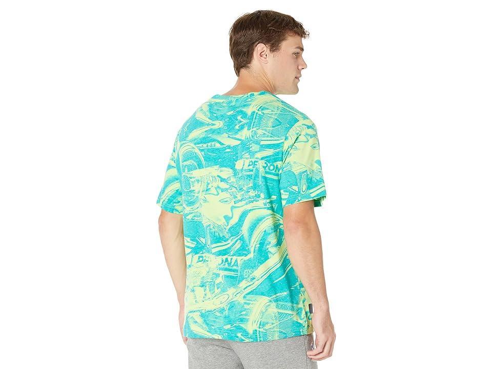 PUMA Mercedes F1 Statement All Over Print Tee (Paradise ) Men's Clothing Product Image