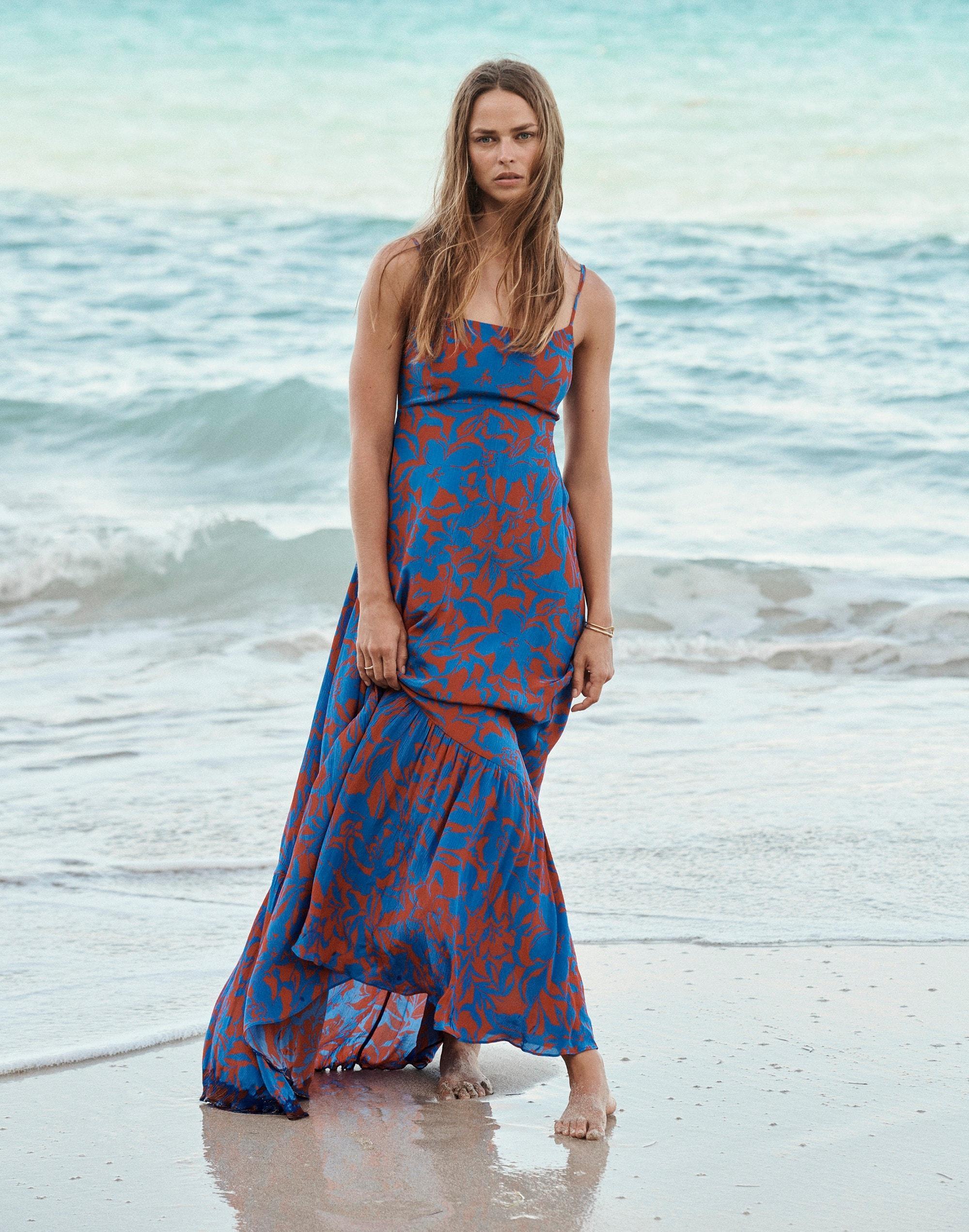 Empire-Waist Tank Maxi Dress in Floral Product Image