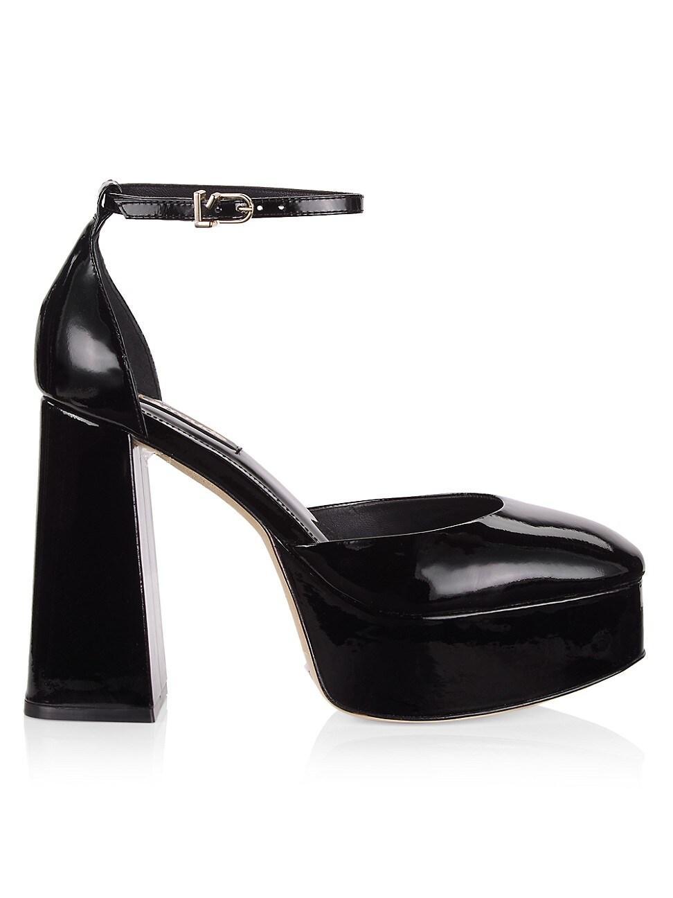 Womens Ari Patent Leather Ankle-Strap Platform Pumps Product Image