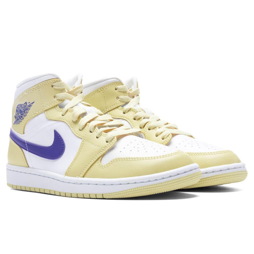 Air Jordan 1 Mid Women's - Lemon Wash/Lapis/White Female Product Image