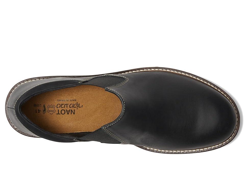 Naot Director Raven Leather/Black Velvet Nubuck) Men's Slip on Shoes Product Image