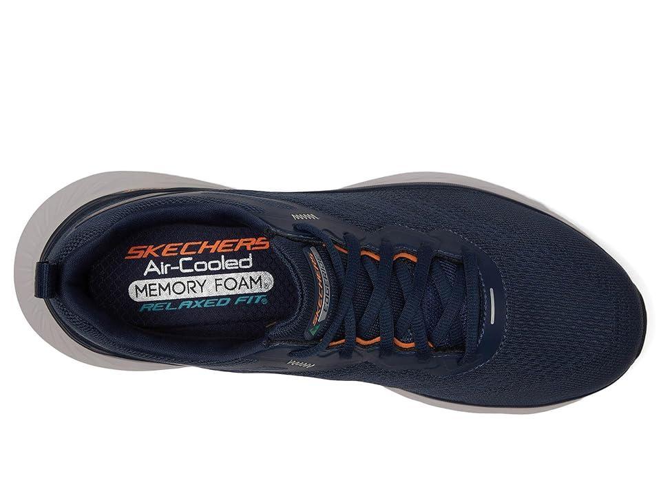 SKECHERS Edgeride Exxo (Navy/Orange) Men's Shoes Product Image