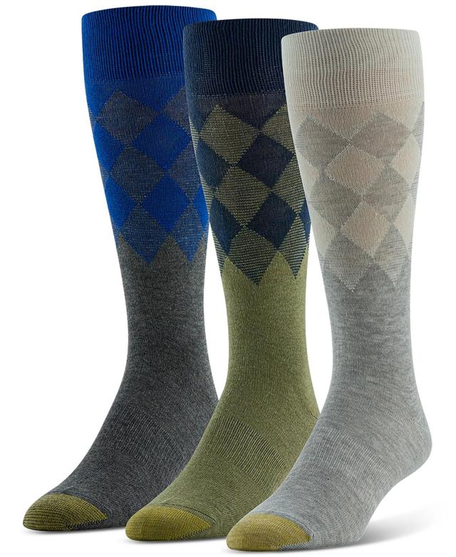 Gold Toe Mens Partial Argyle Socks - 3 pk. Product Image