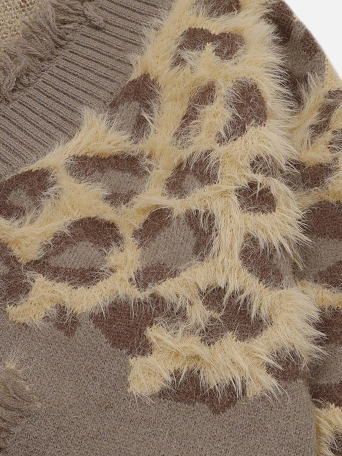 Aelfric Eden Irregular Leopard Print Cardigan Product Image